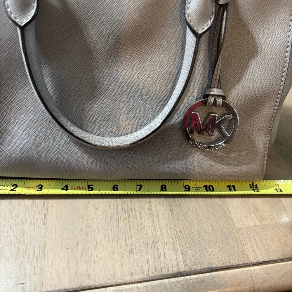 Michael Kors Gray Satchel with Structured Design